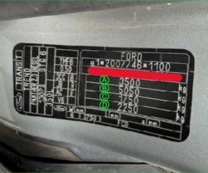 SALOP TOWING vin plate with towing capacity