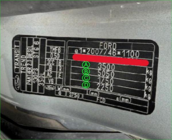 SALOP TOWING vin plate with towing capacity